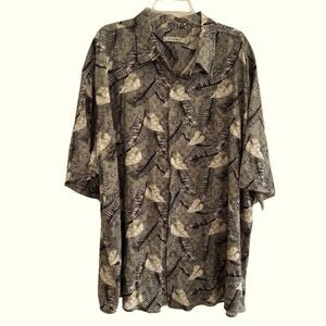 Vintage Summa 100% Silk Topical Hawaii Shirt Button Up Short Sleeve Collar 4X